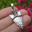 925 Silver Indian Arrowhead Spear Pendant Necklace jewelry Art A24 925 Silver Indian Arrowhead Spear Pendant Necklace jewelry Art A24