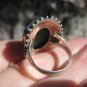 925 Silver Malachite Stone Ring Size 7 A4788