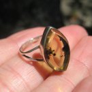 925 Silver Chiapas Amber Ring Taxco Mexico Size 7.75 US A3454 925 Silver Chiapas Amber Ring Taxco Mexico Size 7.75 US A3454