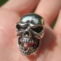 925 Silver Skull Missing Tooth Pendant Necklace A2842