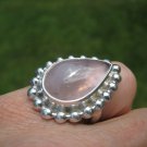 925 Silver Rose Quartz Ring Taxco Mexico Size 7 US Adjustable A3885 925 Silver Rose Quartz Ring Taxco Mexico Size 7 US Adjustable A3885