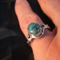 925 Silver Tibetan Turquoise stone Ring jewelry Nepal Size 7 US A804