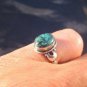 925 Silver Tibetan Turquoise stone Ring jewelry Nepal Size 7 US A804