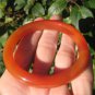 Red Agate Stone Bangle Bracelet Jewelry Art Thailand A32