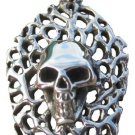 925 Sterling Silver Skull Spider Web Pendant Necklace Jewelry Art A13 925 Sterling Silver Skull Spider Web Pendant Necklace Jewelry Art A13