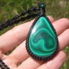 Natural Malachite Crystal Stone Pendant Necklace Thailand Jewelry art EB706 Natural Malachite Crystal Stone Pendant Necklace Thailand Jewelry art EB706