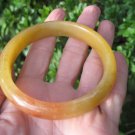 Natural Honey Yellow Agate Stone Bangle Bracelet Northern Thailand Jewelry  A22