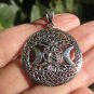 925 Silver Pentagram Double Moon Celtic Pendant Thailand Jewelry Art A487