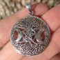 925 Silver Pentagram Double Moon Celtic Pendant Thailand Jewelry Art A487