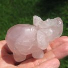 Natural Rose Quartz Elephant Carving Statue Thailand Stone Mineral Art A27 Natural Rose Quartz Elephant Carving Statue Thailand Stone Mineral Art A27