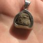 .925 Silver Agate Druzy stone Pendant Necklace, Taxco, Mexico A2966