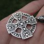 925 Silver Knights Templar Cross Celtic Cross Star Pendant Necklace A3844