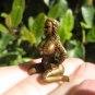 Brass Nude Lady Sitting Amulet Thailand Good luck charm Buddhist Blessing A486