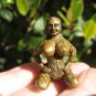 Brass Nude Lady Sitting Amulet Thailand Good luck charm Buddhist Blessing A486