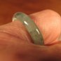 Natural  Jadeite Jade ring stone mineral carving  Size 6.5 US  A532