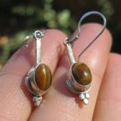 925 Silver Tiger Tiger's eye earrings Nepal Jewelry  A