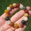 Natural Honey Jadeite Jade bead bracelet Jewelry mineral stone art A94 Natural Honey Jadeite Jade bead bracelet Jewelry mineral stone art A94