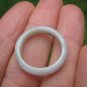 Natural Jadeite Jade ring stone mineral carving Size 7 US A2188