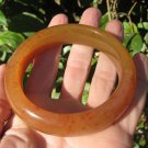 Natural honey yellow brown  Jade Agate Carnelian Stone Bangle Bracelet  A34