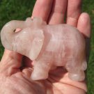 Natural Rose Quartz Elephant Carving Statue Thailand A2795 Natural Rose Quartz Elephant Carving Statue Thailand A2795