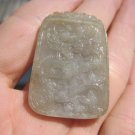 Natural  Jade dragon stone mineral Carving pendant amulet A18
