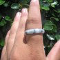 Natural Jadeite Jade ring Thailand jewelry stone mineral size 9 US  E5926