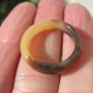 Natural Agate Carnelian Stone Ring Thailand Jewelry Art Size 7 US A4490