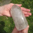 Natural Black Rutile Quartz Crystal Point Vietnam A2756