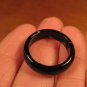 Natural Black Agate Stone Ring Thailand Jewelry Size 7 A702