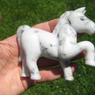 Natural White Jade Horse Stone Mineral Art  Burma Myanmar A6