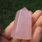 Natural Rose Quartz stone point Mineral art carving A52