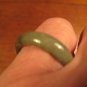 Natural Jadeite Jade Ring Myanmar Stone mineral Jewelry Carving Size 7 A4766