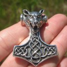 925 Silver Viking Mjolnir Mjolhner Wolf Hammer of Thor Pendant A34 925 Silver Viking Mjolnir Mjolhner Wolf Hammer of Thor Pendant A34