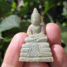 Natural Jade Shakyamuni Buddha stone rock mineral  Carving Art A8