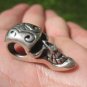 925 Silver Thin Man Skull Pendant Necklace Thailand A7454