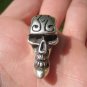 925 Silver Thin Man Skull Pendant Necklace Thailand A7454