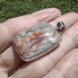 925 Sterling Silver Crazy Lace Agate Pendant Necklace CH7193