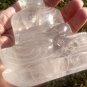 Large Natural Quartz Crystal Buddha Statue India Size 5.5" CH2117