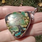 925 Silver Tibetan Turquoise Pendant Necklace CH633