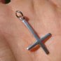 Small 925 Silver Inverted Petrine Saint Peters or Satanic Cross Pendant