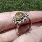 925 Silver sun stone ring Taxco Mexico Size 7 slightly adjustable ch5312