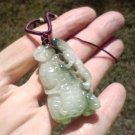 natural Jadeite Jade gecko statue pendant Myanmar H46