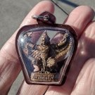 Brass metal Garuda bird with MonkThailand amulet Bangkok pendant NP83 Brass metal Garuda bird with MonkThailand amulet Bangkok pendant NP83