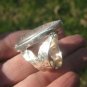 925 Silver Black Rutile Quartz Ring Taxco Mexico Size 8 Adjustable A2844