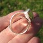 925 Silver Black Rutile Quartz Ring Taxco Mexico Size 8 Adjustable A2844