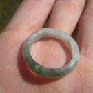 Green White Jadeite Jade Ring Myanmar A Size 9.5 US A3648
