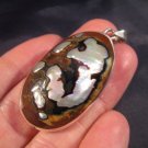 925 Silver African Turban Shell pendant Thailand N3877 925 Silver African Turban Shell pendant Thailand N3877