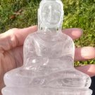 Large Natural Quartz Crystal Buddha Statue India Size 5.3" CH7863 Large Natural Quartz Crystal Buddha Statue India Size 5.3" CH7863