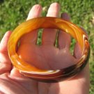 Large Natural Brown Orange Agate Bangle Bracelet Thailand Jewelry Art A3625 Large Natural Brown Orange Agate Bangle Bracelet Thailand Jewelry Art A3625