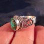925 Silver Tibetan Turquoise stone Ring jewelry art Nepal Size 5.75 US